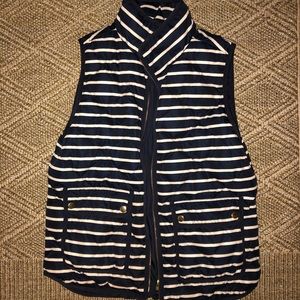 JCrew Navy / White Stripe Vest Size M